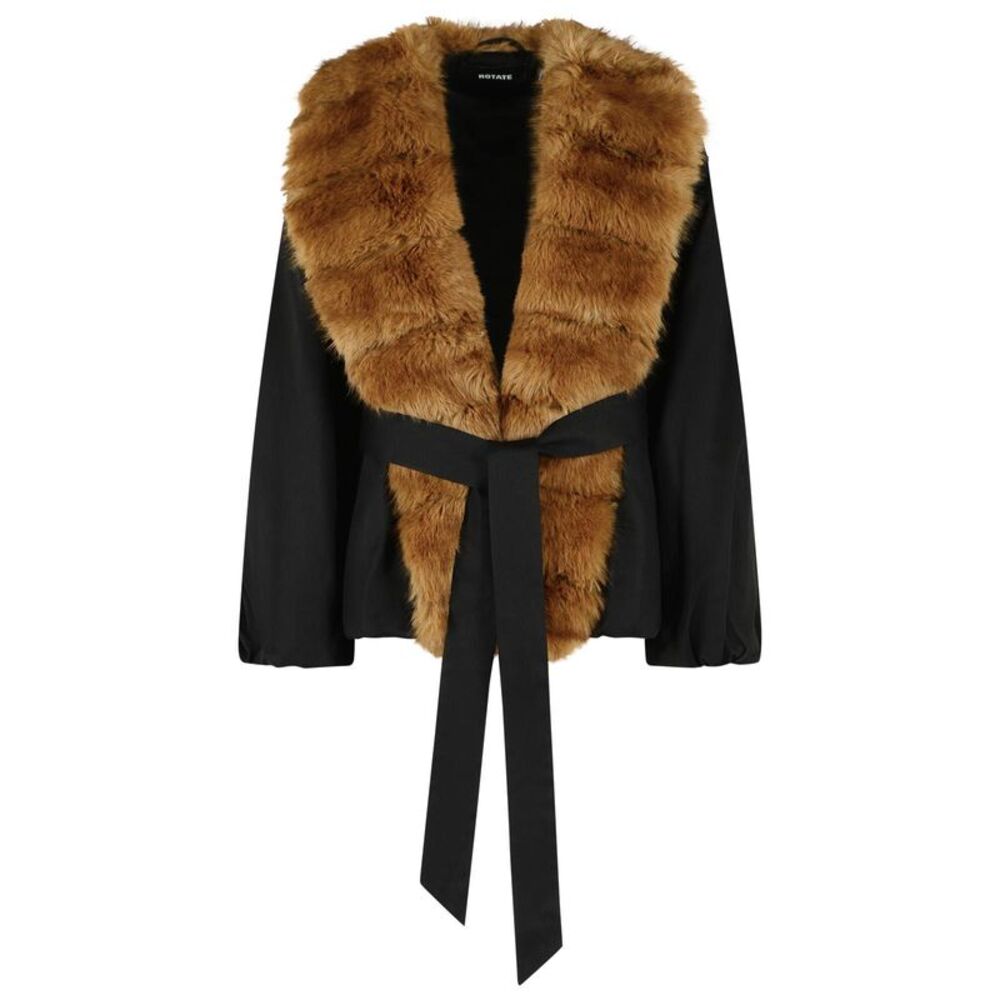 Rotate Black Polyester Blend Jacket Women Women